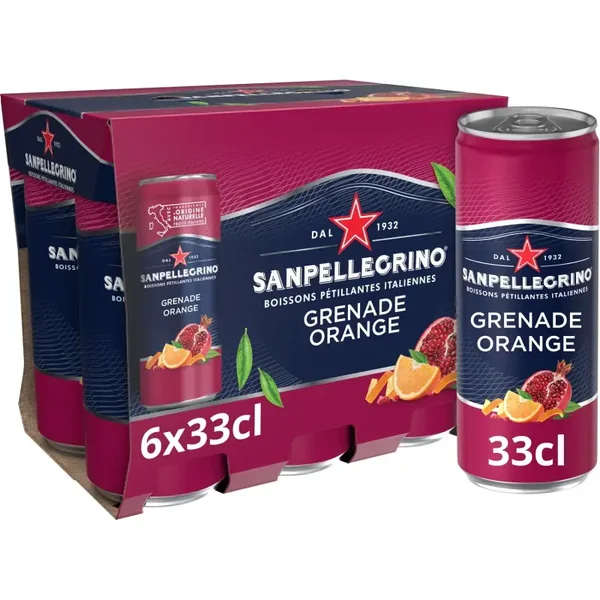 San Pellegrino Melograno & Arancia – 6er-Pack (6 x 33 ml)