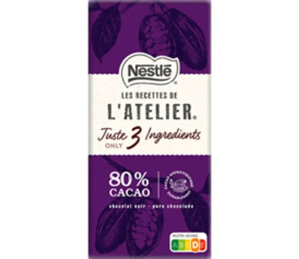 L' Atelier Tuste 3 Ingredients 80% Cacao /2 Stück/