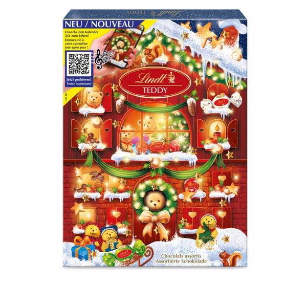 Kinder Adventskalender Milch, weiß, Teddy LINDT 170 g