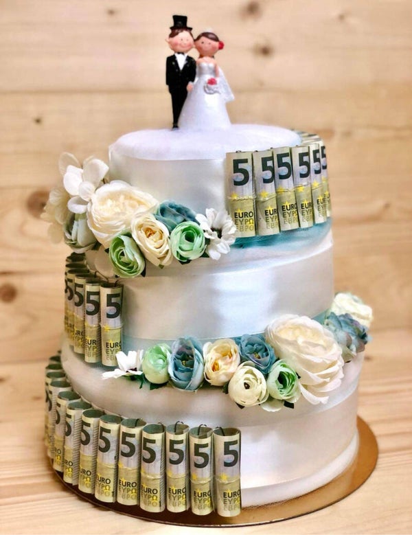 Geldtaart Huwelijk Groen (3 etages)