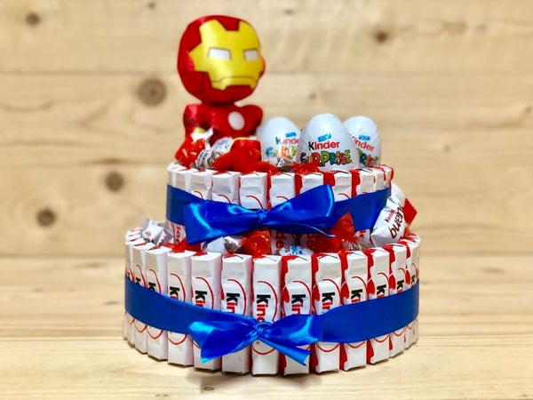 Iron Man Kinderchocolade Taart Groot