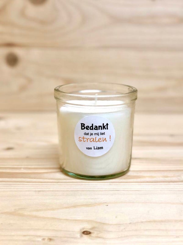 Bedankt dat je mij liet stralen ! kaars