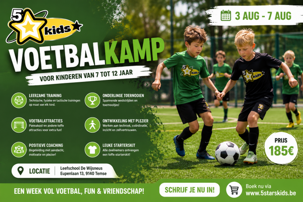 Voetbal dagactiviteiten 3 aug - 7 aug Leefschool De Wijsneus