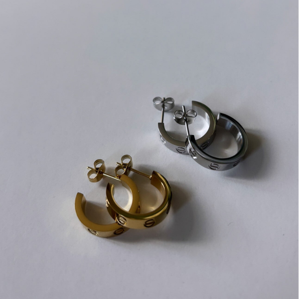 Small hoop earrings