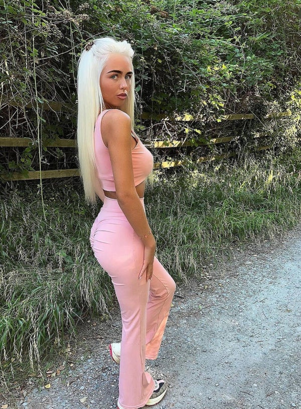 Pink flared set