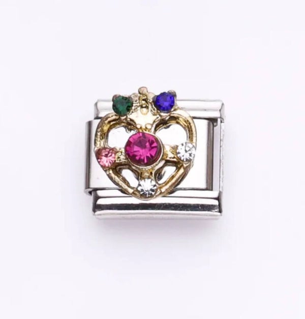 Silver & gold stainless steel charm