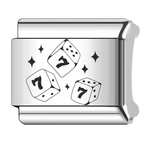 Silver stainless steel luck charm