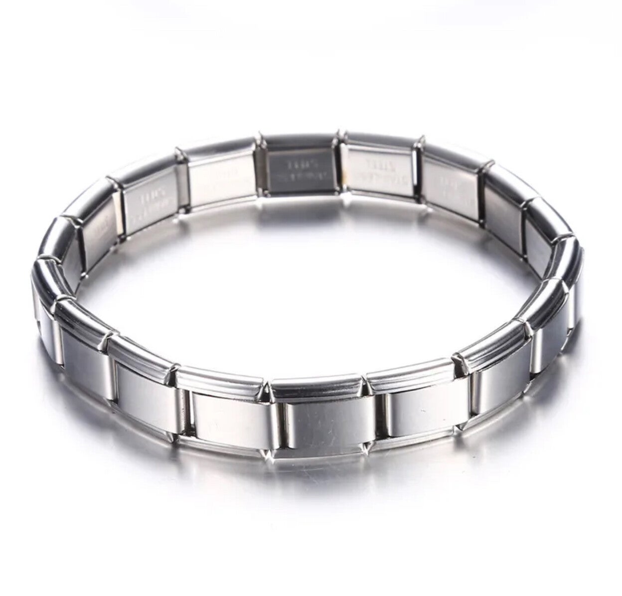 Stainless steel charm bracelet