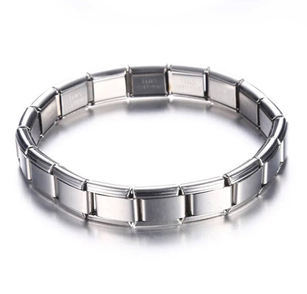 Stainless steel charm bracelet