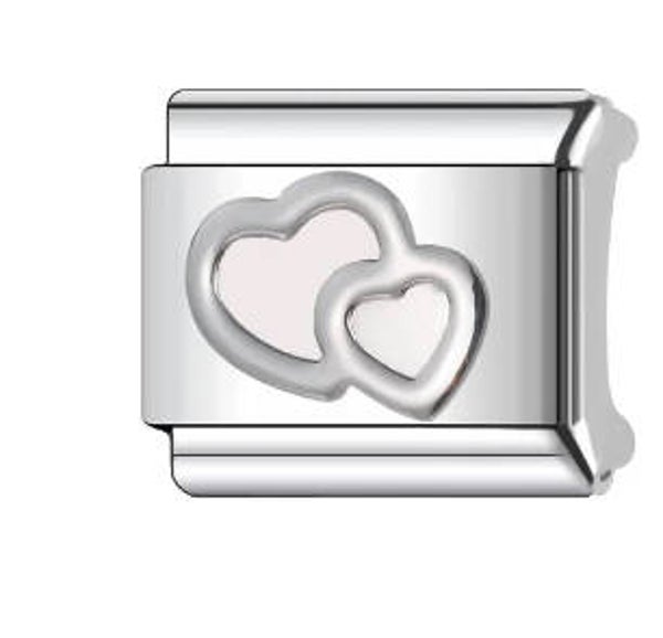Stainless steel silver heart charm