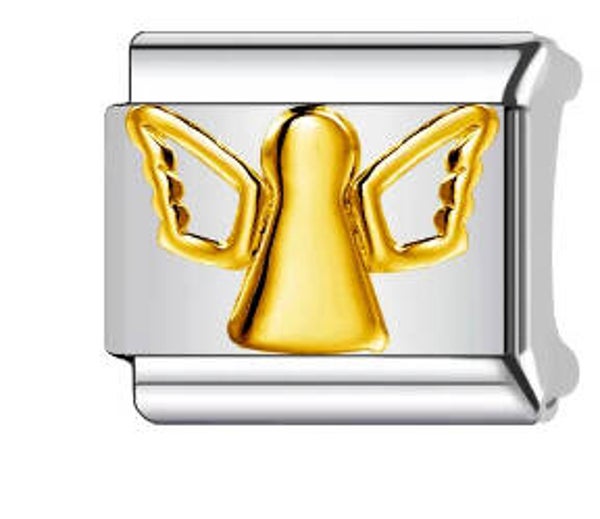 Gold & silver angel charm