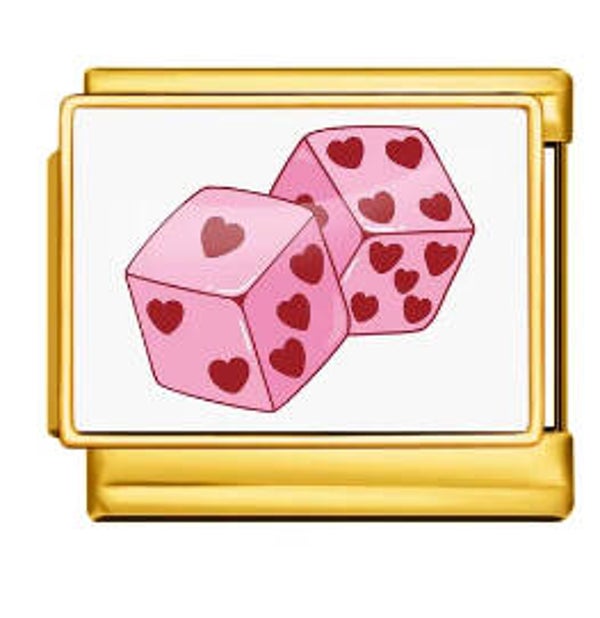 Gold dice charm