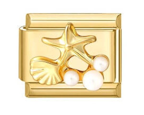 Gold shell charm