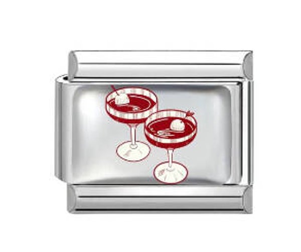 Silver cocktail charm