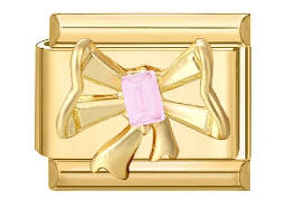 Gold bow charm