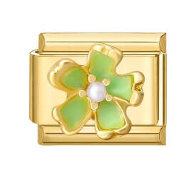 Gold flower charm