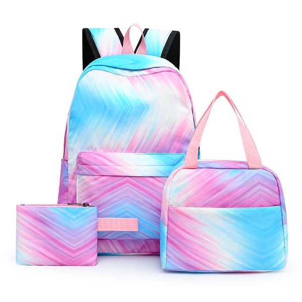 Sac à dos scolaire léger et imperméable pour enfants – Motif galaxie colorée