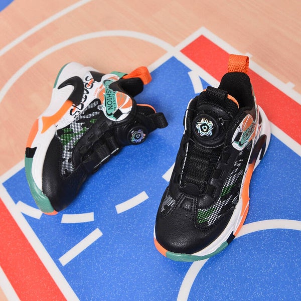 Sporty High-Top Shoes Featuring Auto-Spin Fasteners for Enhanced Comfort