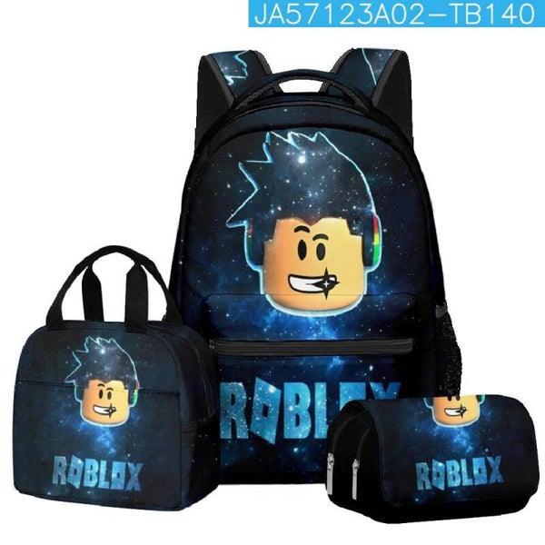 Ensemble trois pièces : sac d'école, sac à déjeuner et trousse à deux compartiments