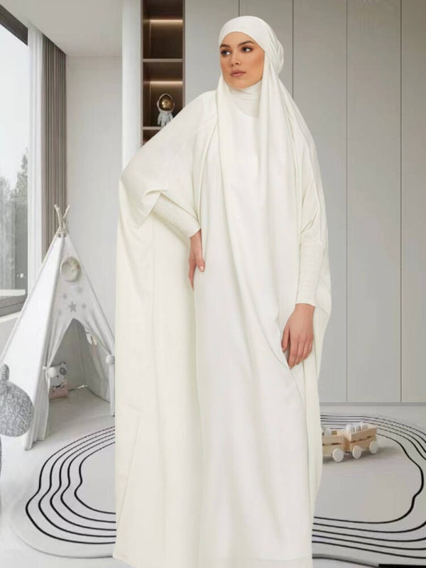 Robe décontractée ample et unie pour femme, à manches longues, avec foulard et grande robe