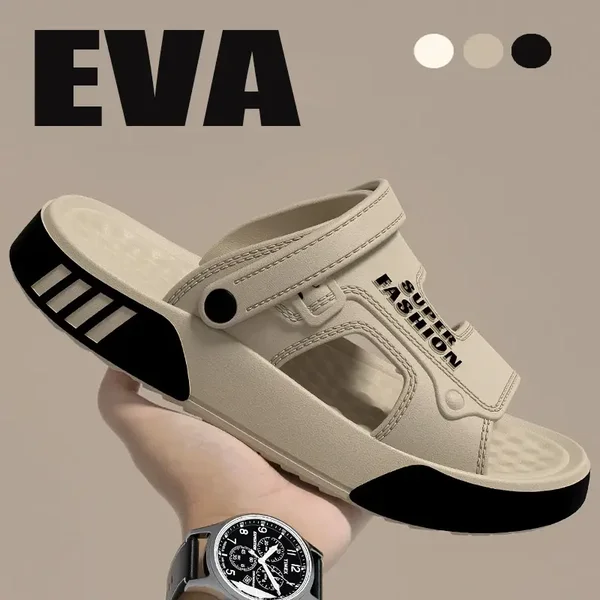 Chaussons pour hommes EVA Plateforme à semelles souples d’été Sandales en intérieur