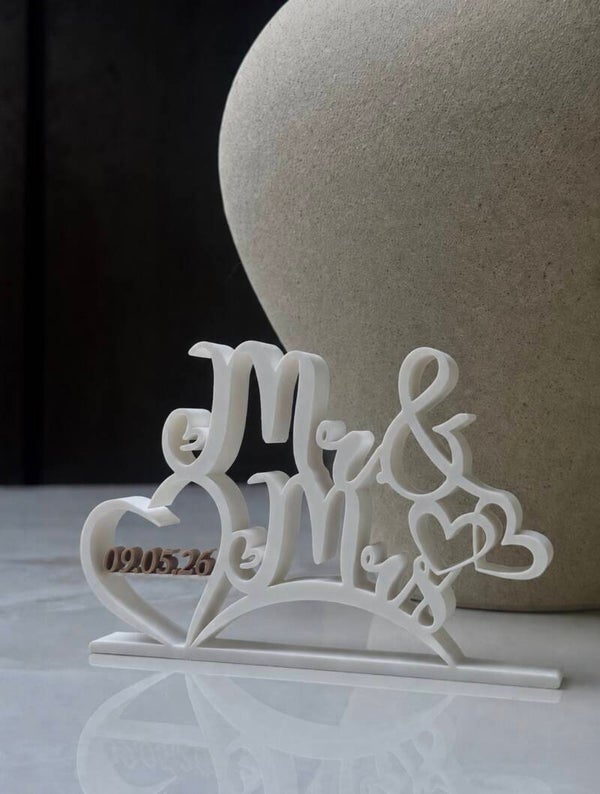 Gepersonaliseerd trouwcadeau met datum