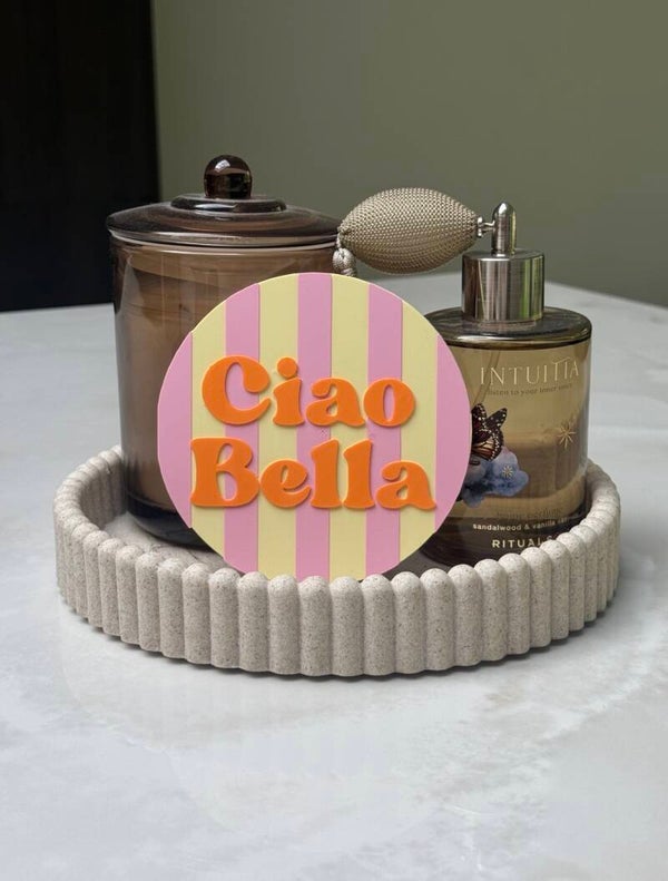 Decoratie tegeltje “Ciao Bella”