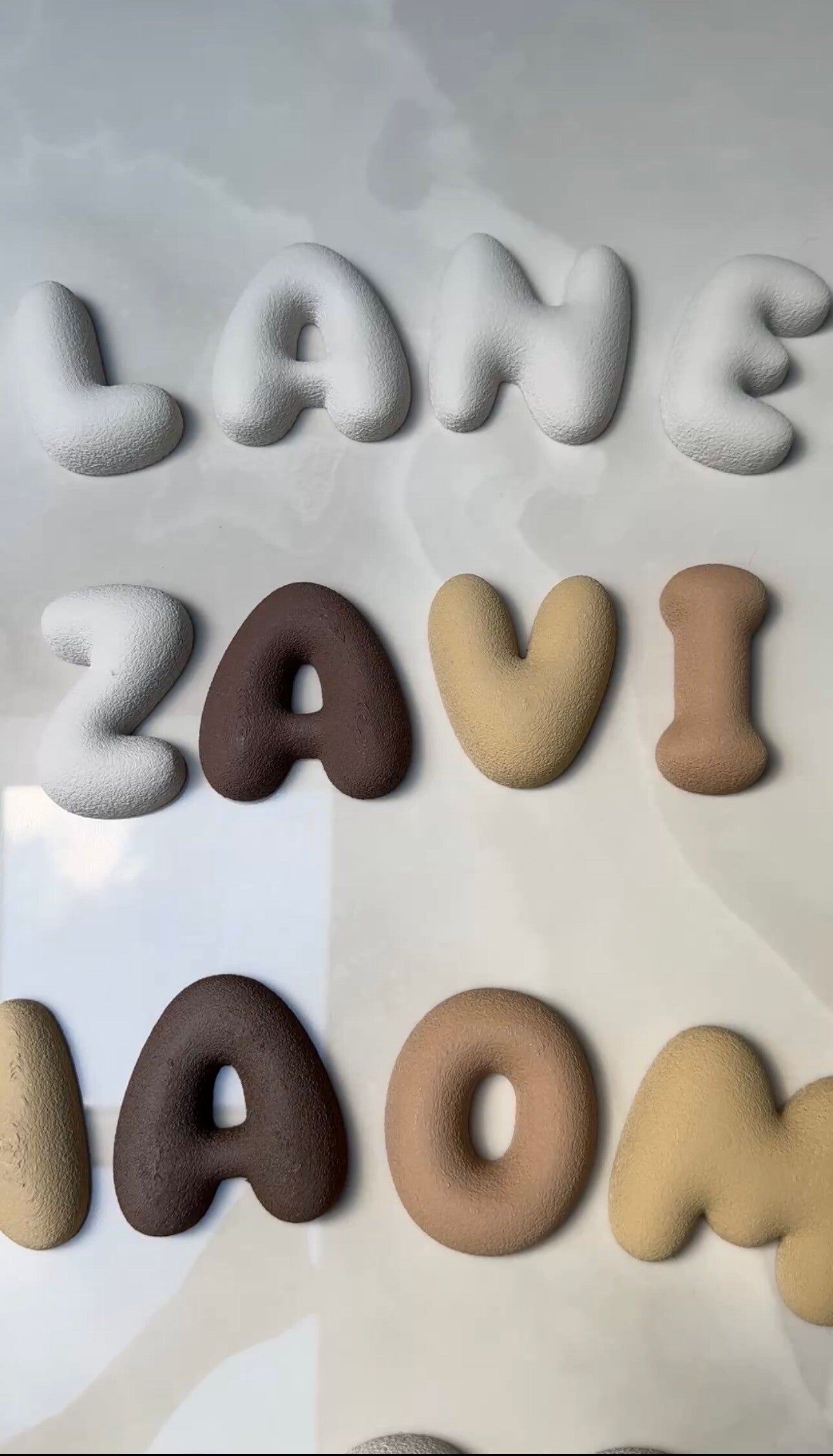 Teddy BUBBEL Letters | 3D-geprinte naamletters