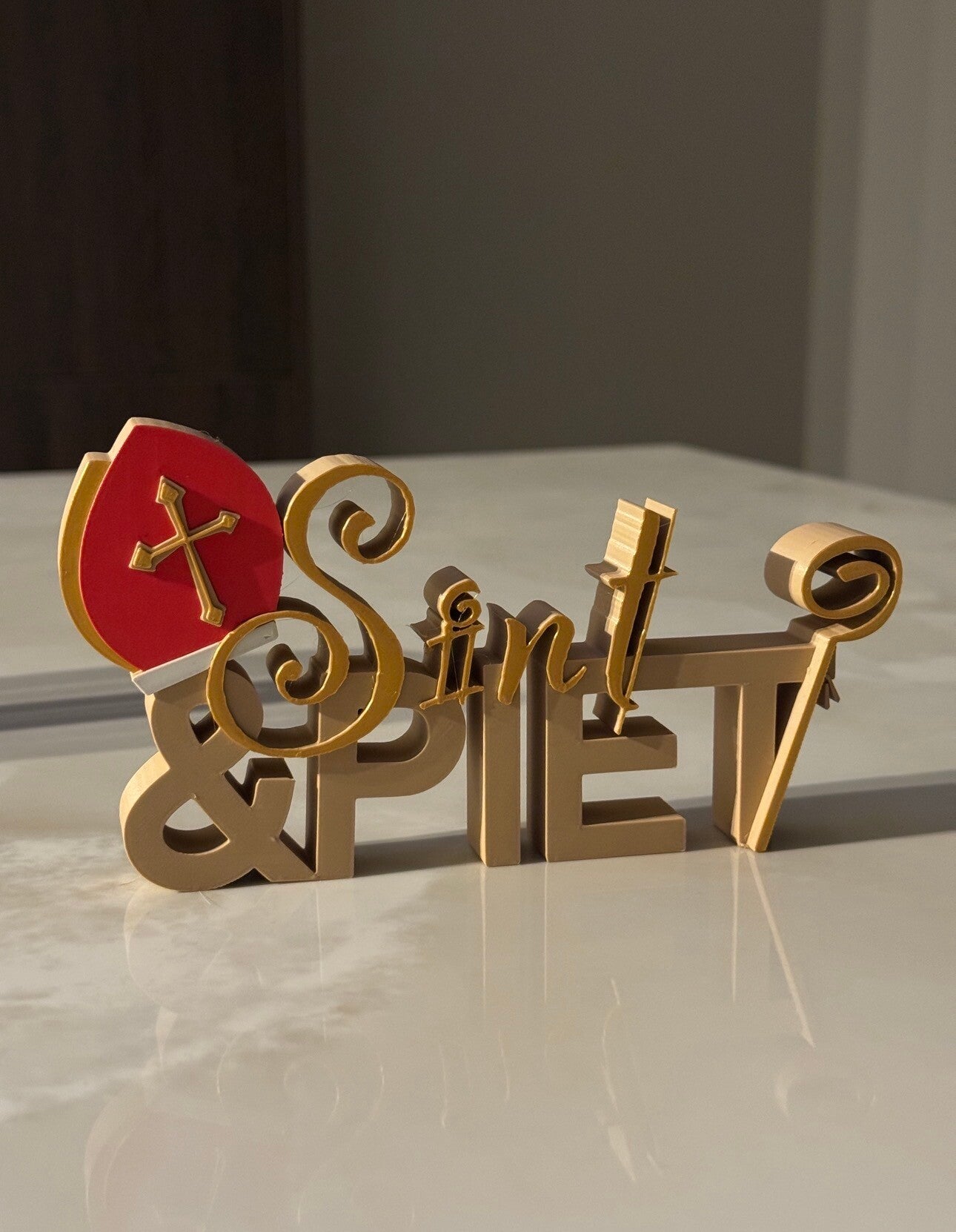 Sint & Piet Decoratie | 3D-geprinte Sinterklaas Decoratie