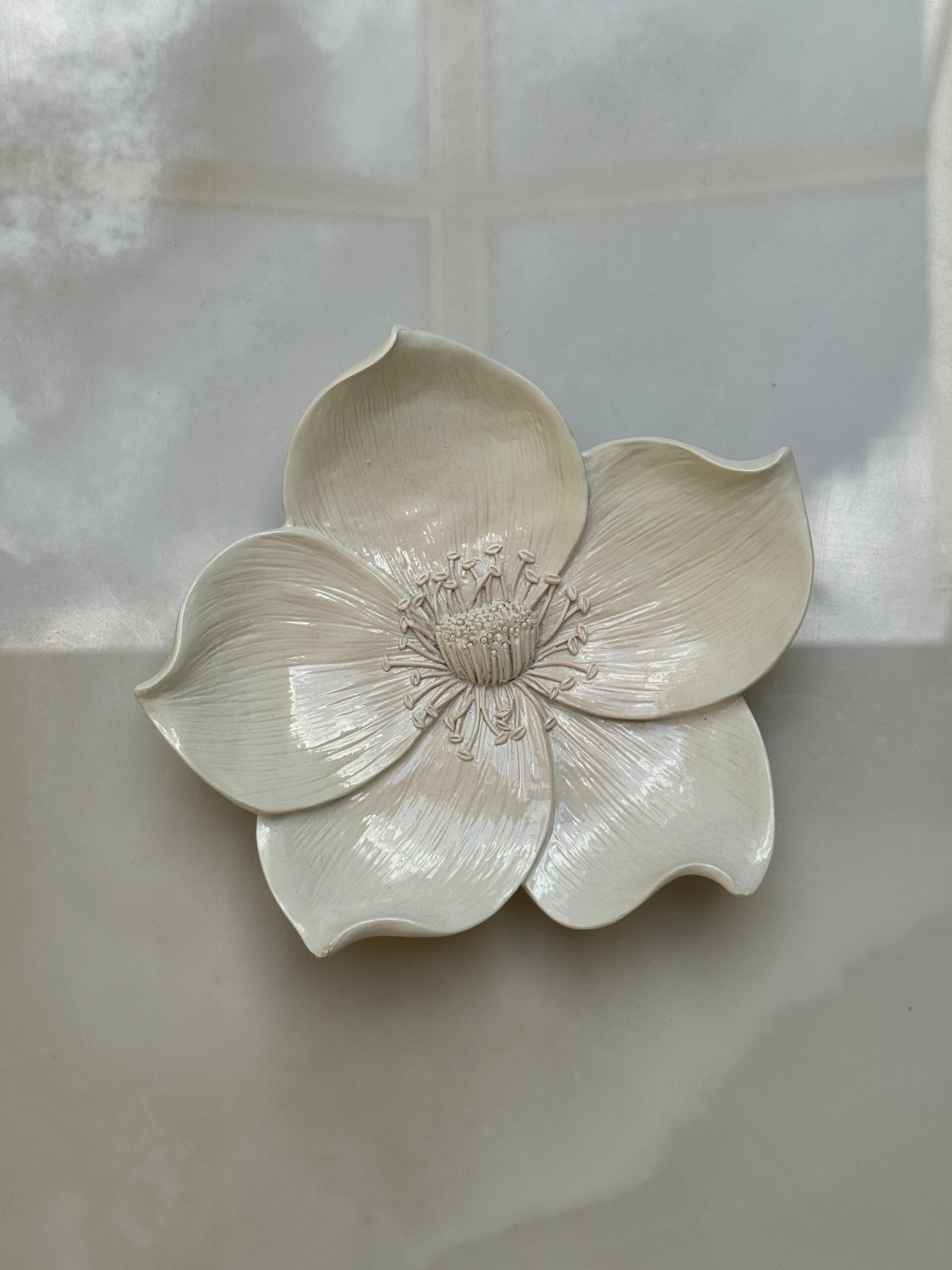Wandbloem Decoratie – Ivory | Polystone