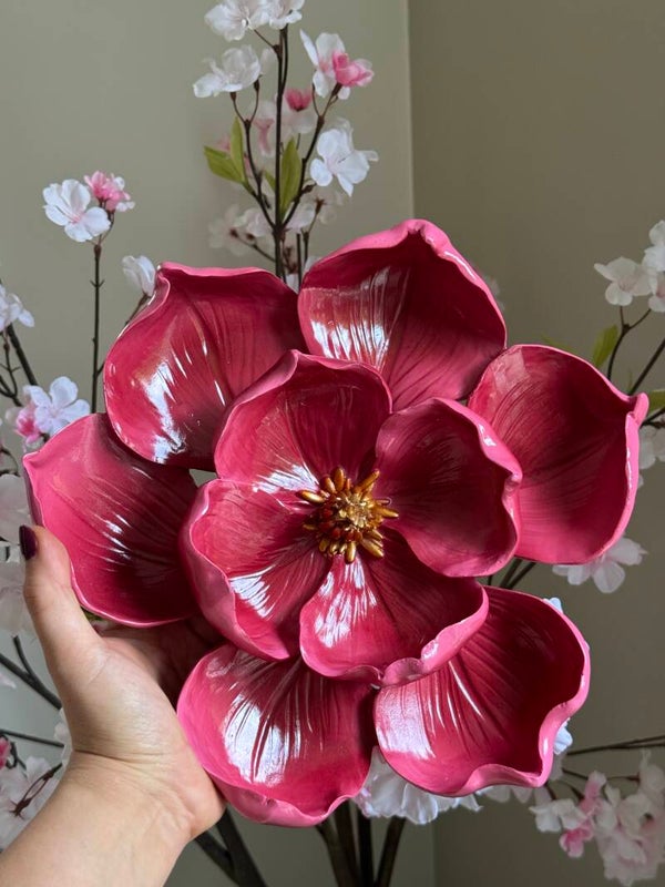 Wandbloem Berry | burgundy bloem