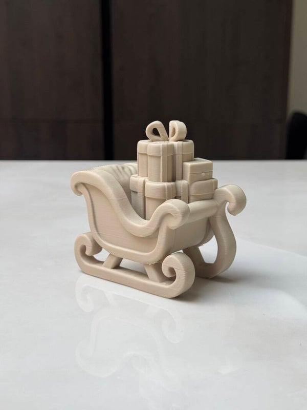 Kerst slee met cadeautjes