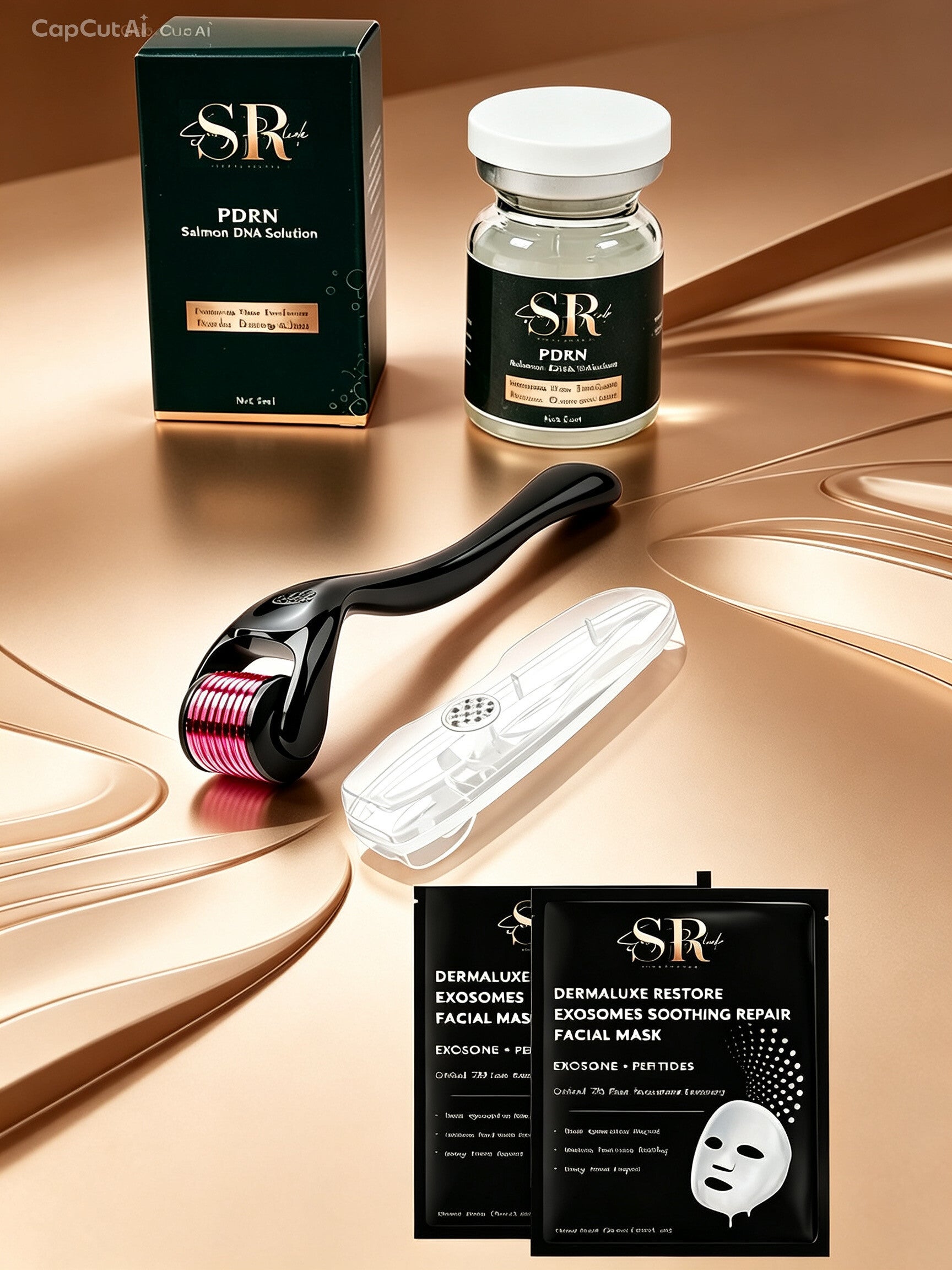 PACK 3 TRATAMIENTO PDRN-PRODUCTOS PARA TRATAMIENTO COMPLETO DE PDRN FACIAL, CON MASCARLLA REGENERATIVA, PDRN Y DERMAROLLER 0,5mm DE SORAYA REGALADO