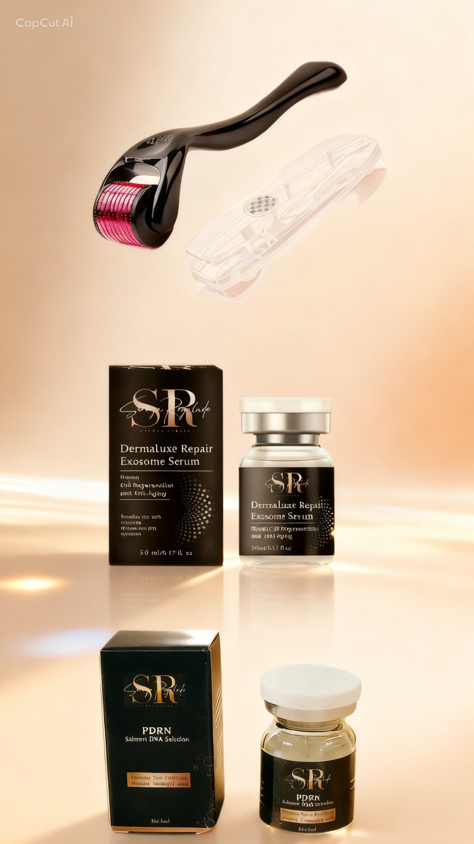 PDRN- EXOSOMAS FACIAL- DERMA ROLLER 0,5mm LA ERA DEL REJUVENECIMENTO DE SORAYA REGALADO