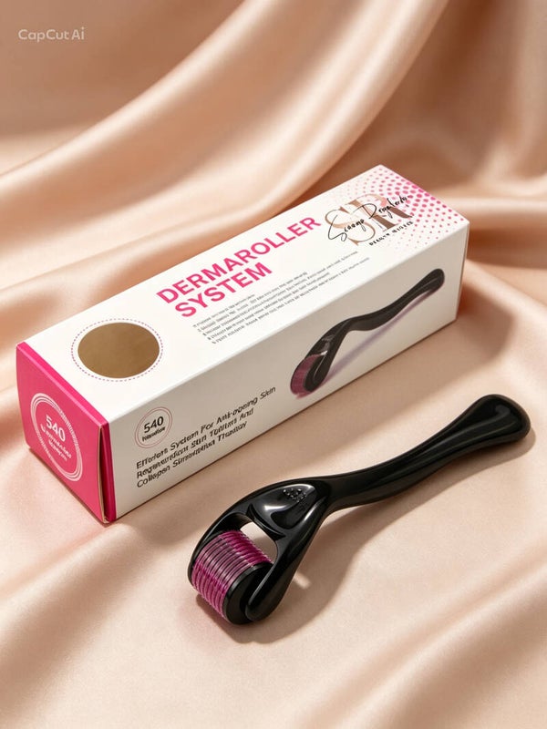 DermaRoller 0,25mm- 0,5 mm- 1mm  Con 540 Needles – Rejuvenece tu piel y estimula el colágeno - Tratamiento antiedad en casa De SORAYA REGALADO