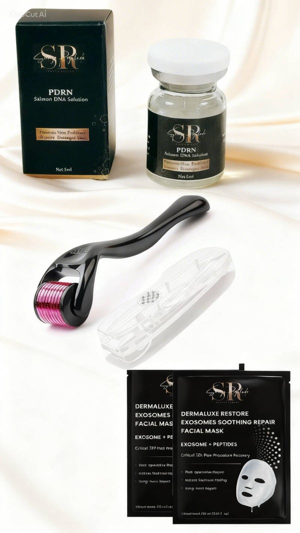 PACK 3 TRATAMIENTO PDRN-PRODUCTOS PARA TRATAMIENTO COMPLETO DE PDRN FACIAL, CON MASCARLLA REGENERATIVA, PDRN Y DERMAROLLER 0,5mm DE SORAYA REGALADO