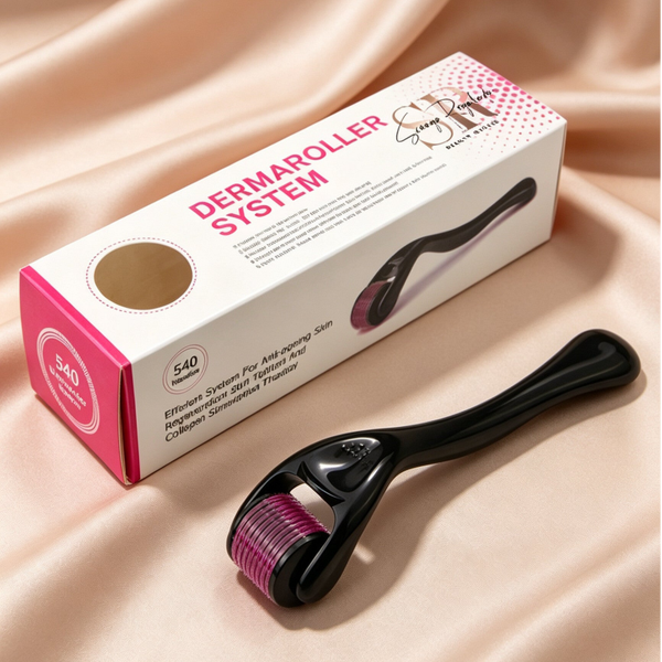 DermaRoller 0,25mm- 0,5 mm- 1mm  Con 540 Needles – Rejuvenece tu piel y estimula el colágeno - Tratamiento antiedad en casa De SORAYA REGALADO