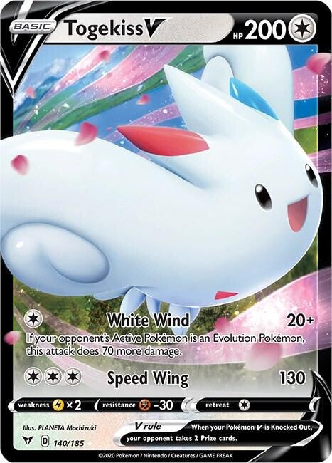 Togekiss V #140 Pokemon Vivid Voltage