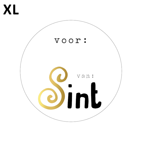 Cadeaustickers  |  Sint  |  60mm  |  10 stuks