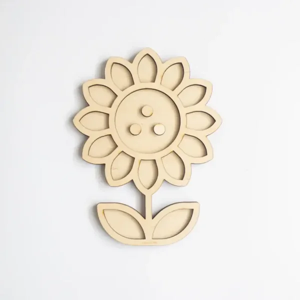 Houten speeltray  |  Zonnebloem