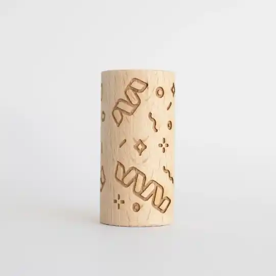 Houten roller  |  Confetti  |  6 cm