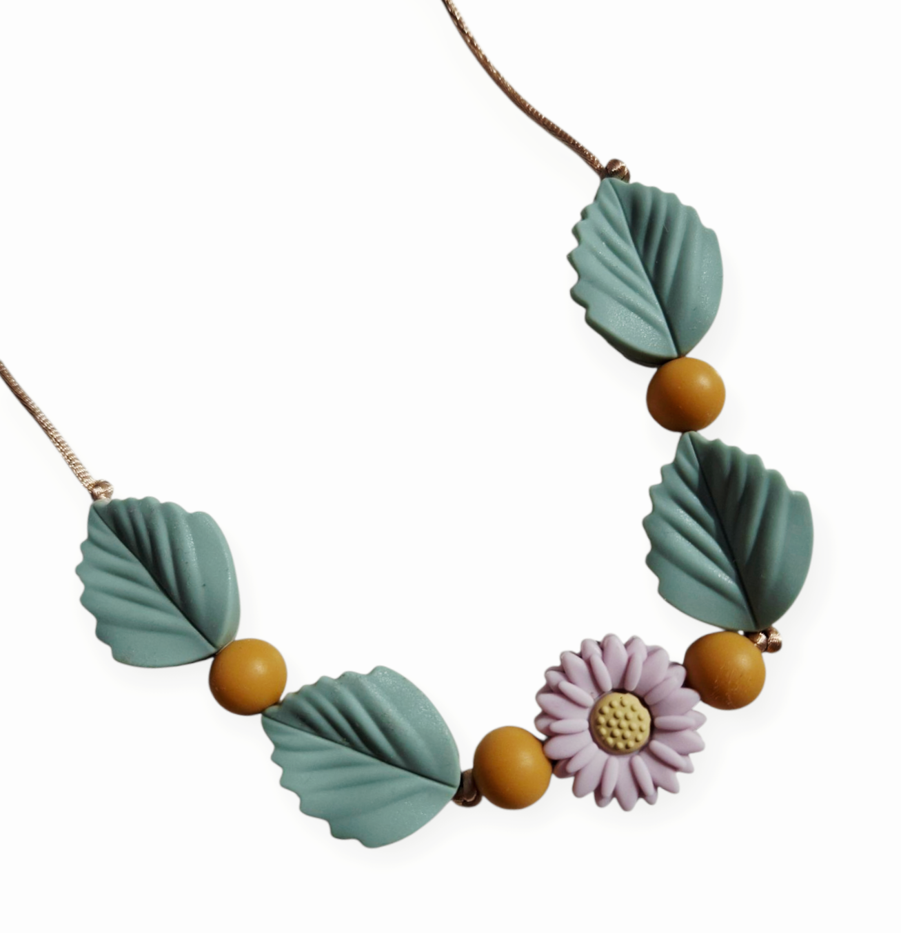 Kinderketting  |  Blad  |  Pistache  |  Lila