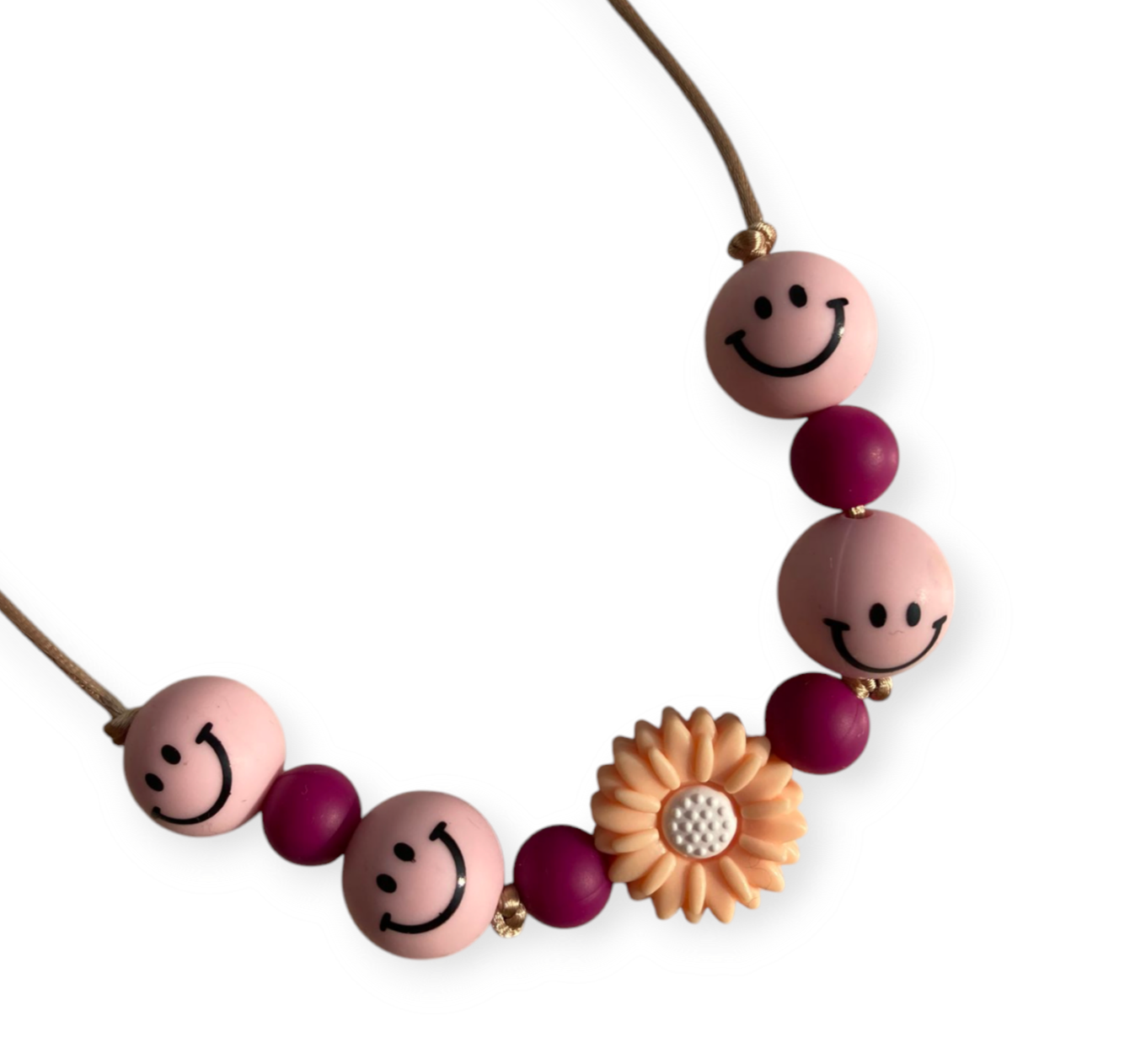 Kinderketting  |  Smiley  |  Roze  |  Oranje