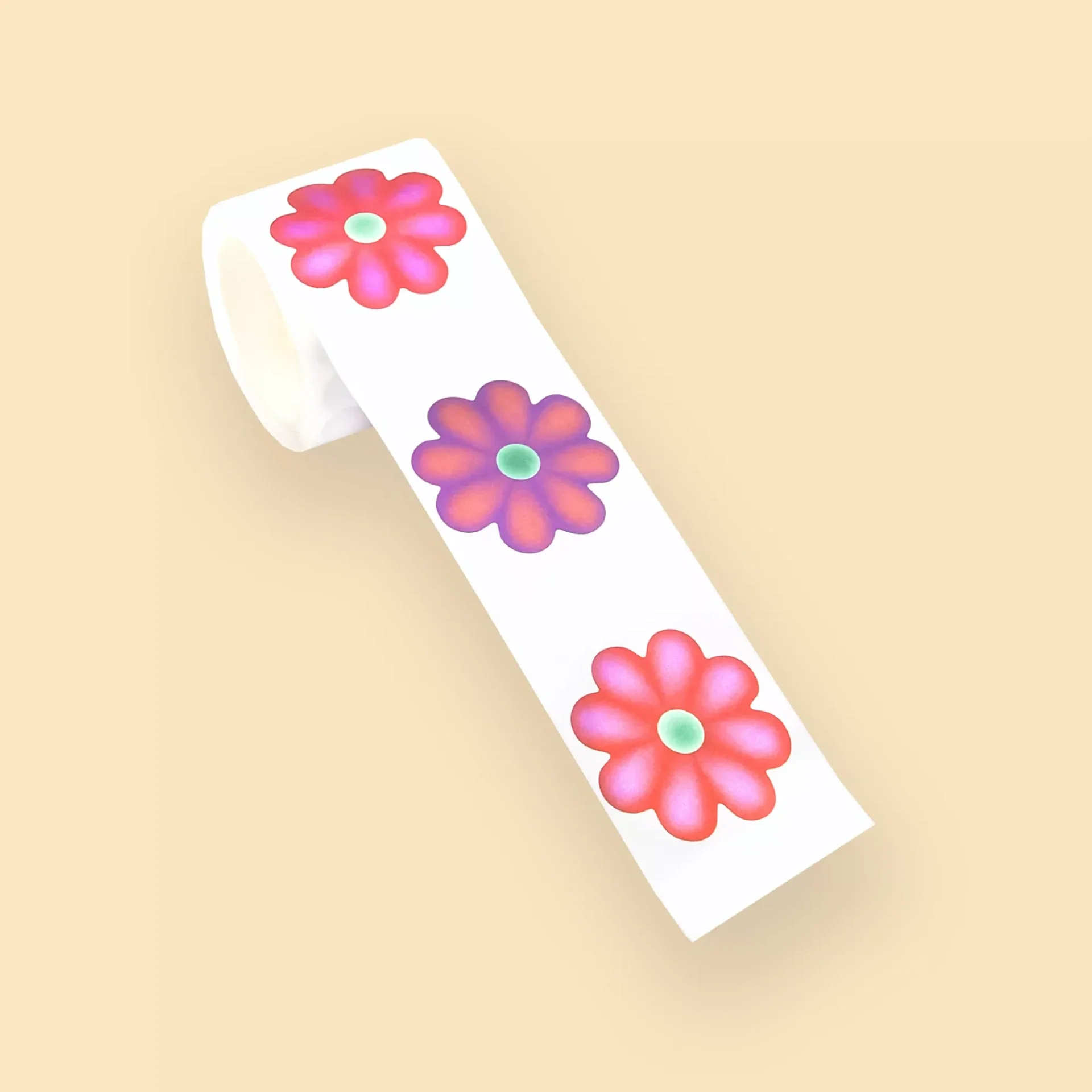 Cadeaustickers  |  Bloem  |  30mm  |  9 stuks