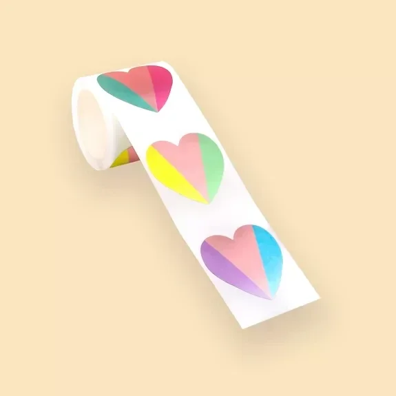 Cadeaustickers  |  Hart  |  35mm  |  9 stuks