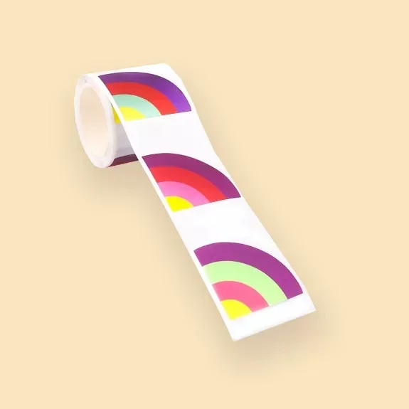 Cadeaustickers  |  Regenboog  |  35mm  |  9 stuks