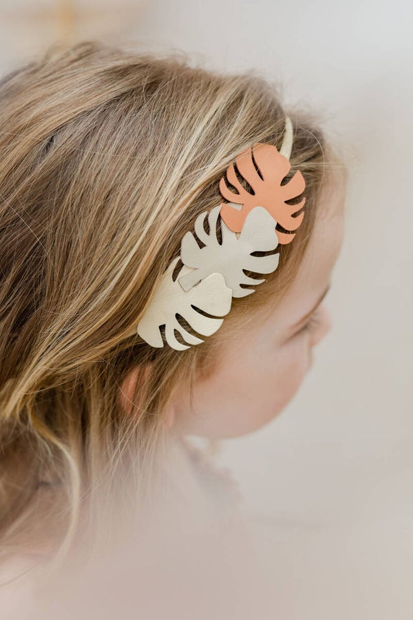 Haarband  |  Echt leer  |  Monstera