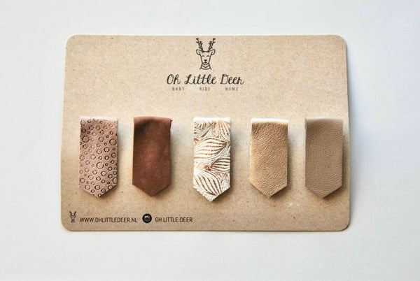 Haarclips  |  Echt leer  |  Indie blush