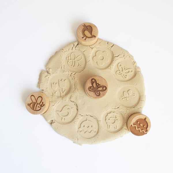 Houten stempelset  |  De lente