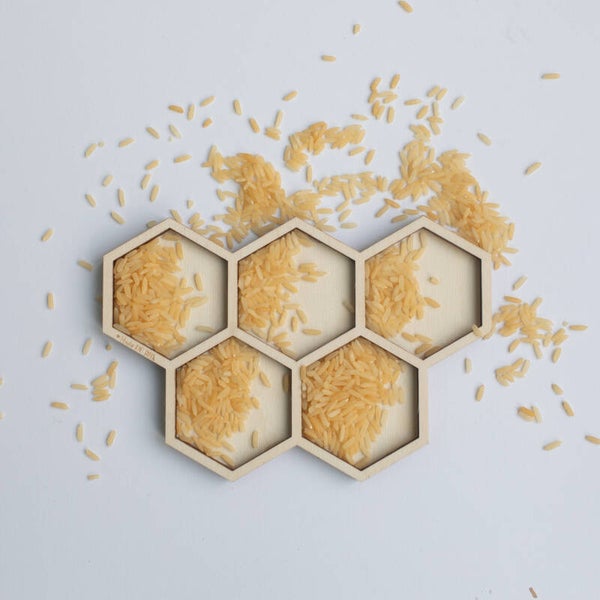 Houten speeltray  |  Honingraat